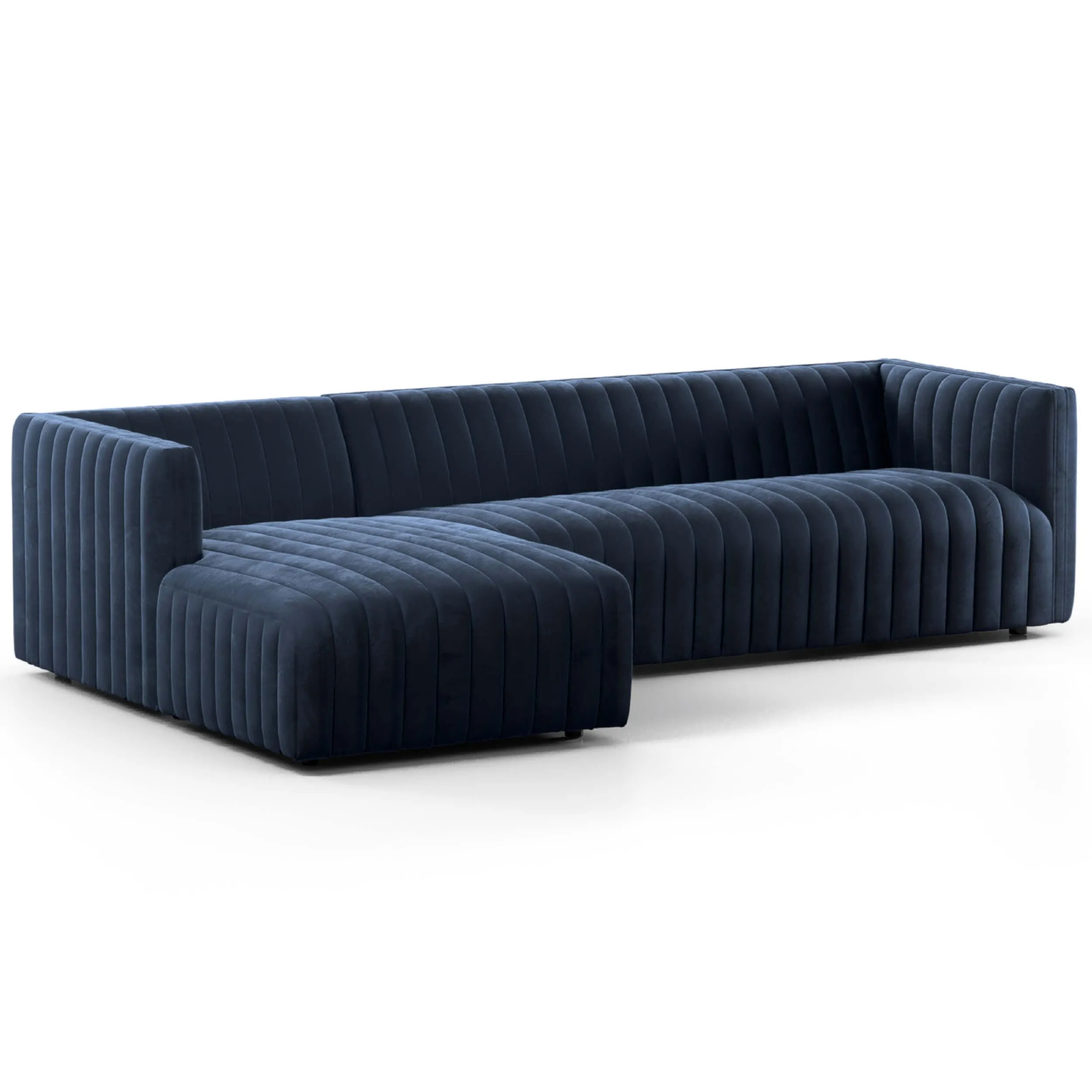 Augustine 2 Piece 105" Sectional, Sapphire Navy