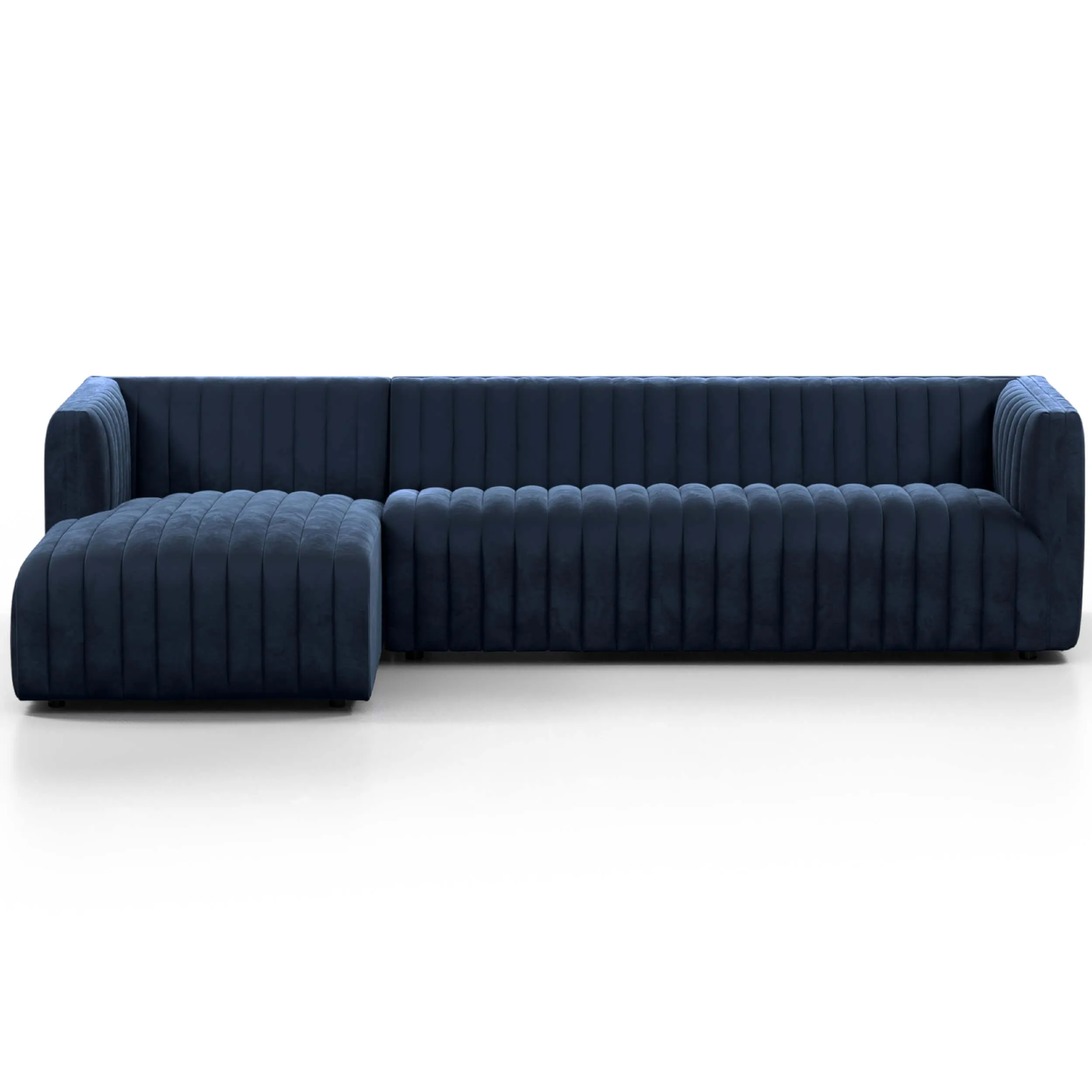 Augustine 2 Piece 105" Sectional, Sapphire Navy