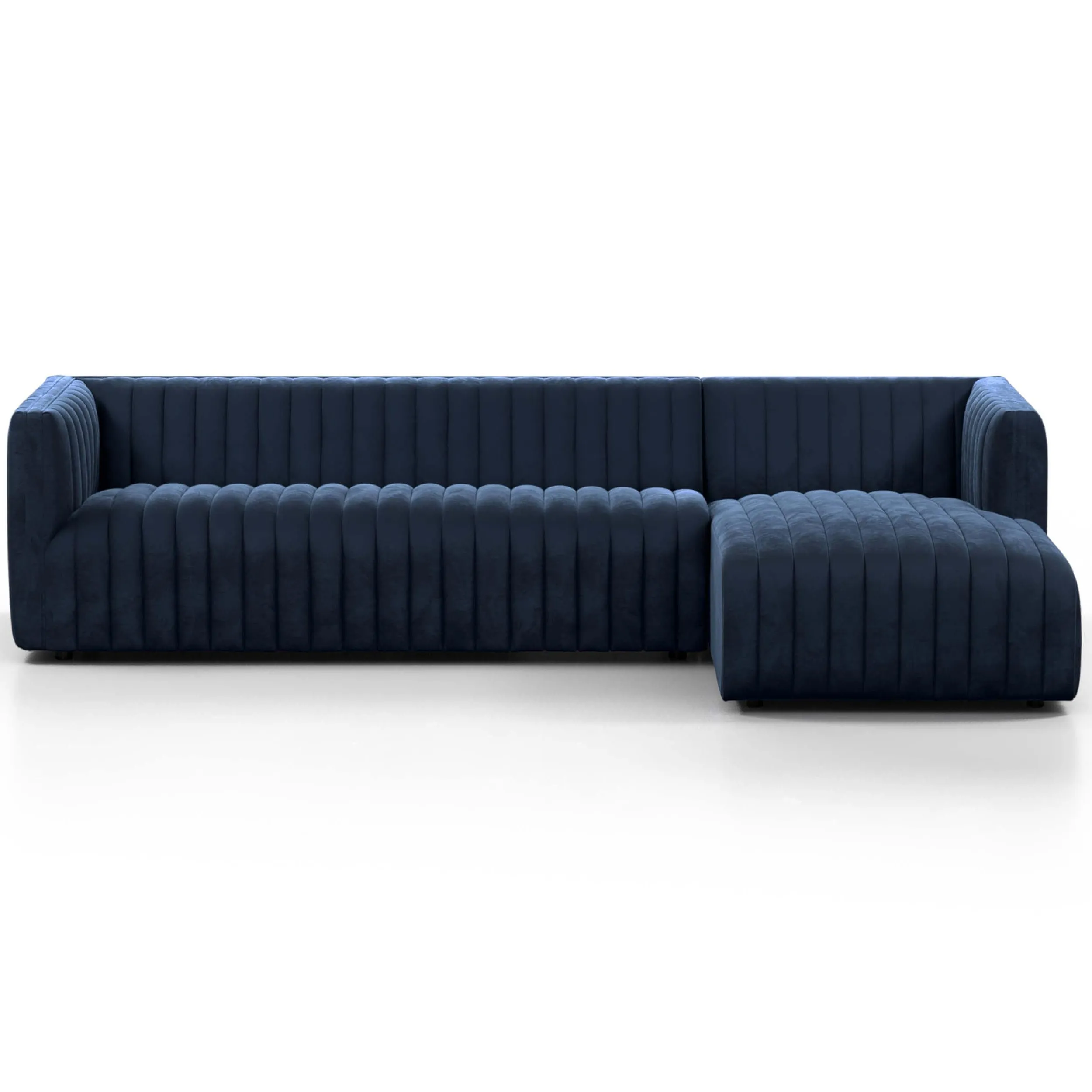 Augustine 2 Piece 105" Sectional, Sapphire Navy