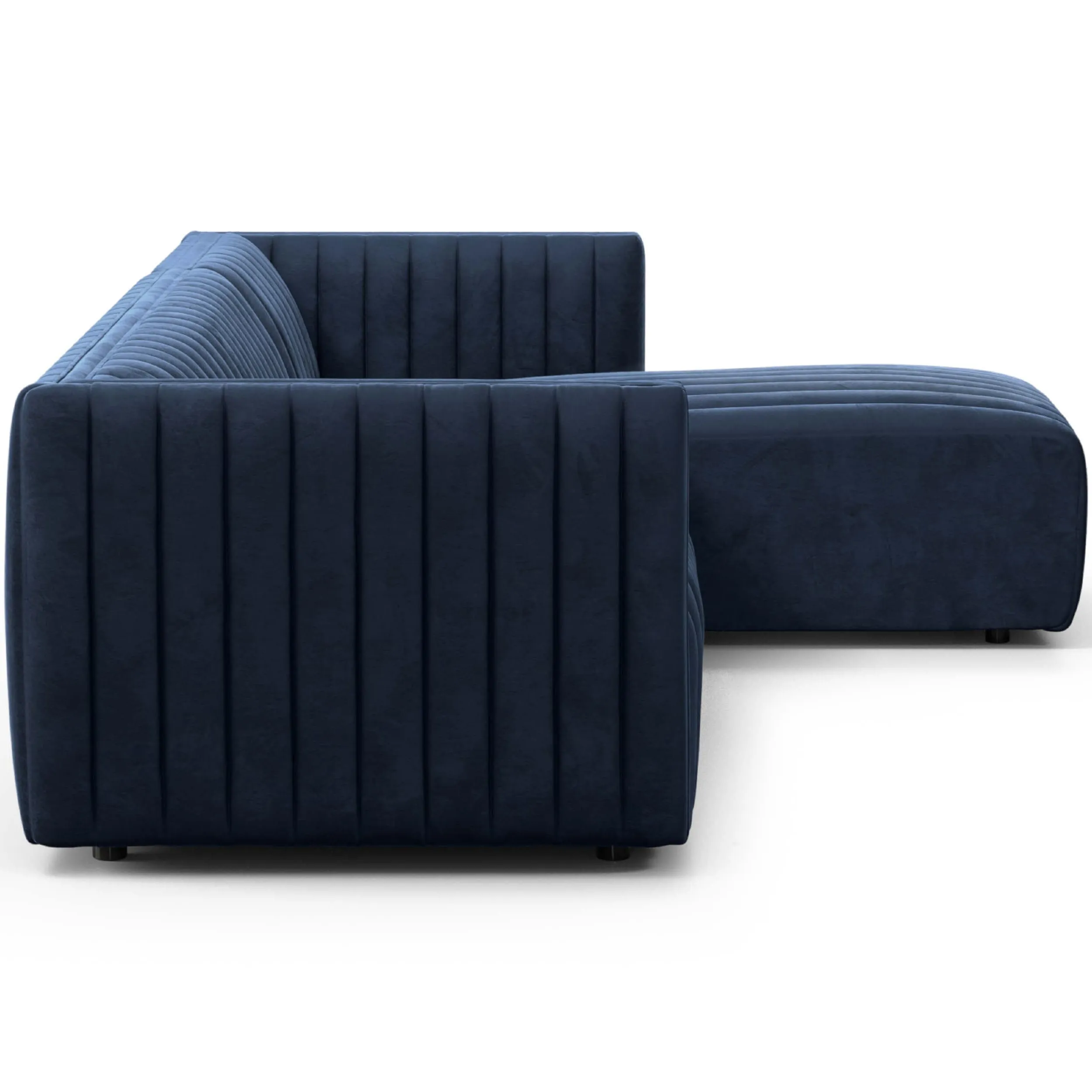 Augustine 2 Piece 105" Sectional, Sapphire Navy