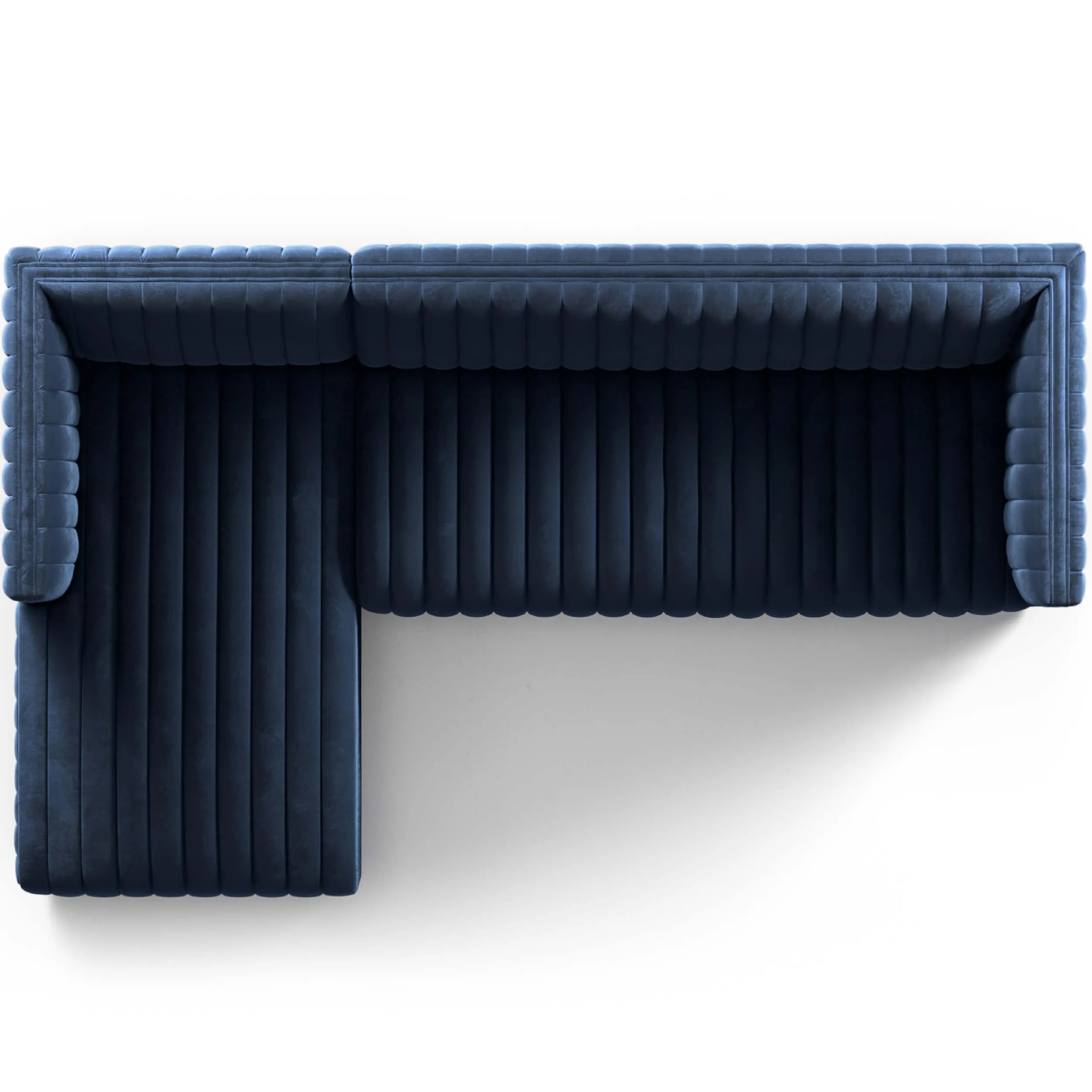 Augustine 2 Piece 105" Sectional, Sapphire Navy