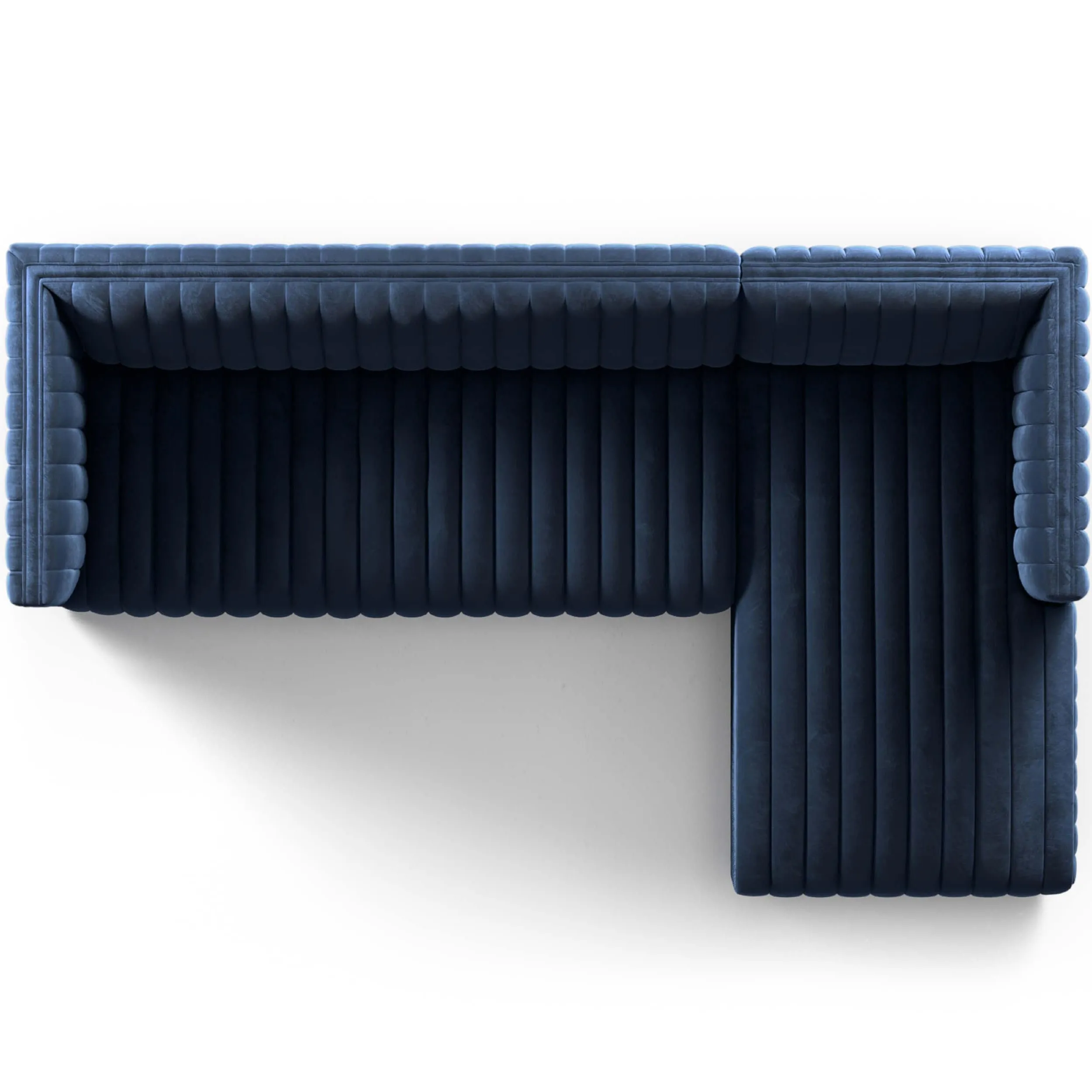 Augustine 2 Piece 105" Sectional, Sapphire Navy