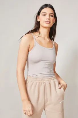 Bamboo Cotton Cami Tank (Taupe)