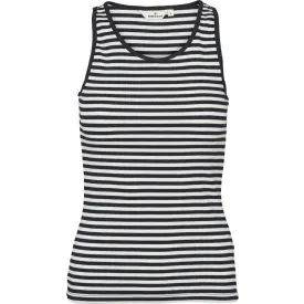 BASIC APPAREL Ludmilla tank 146-02 whisper white black black trim women