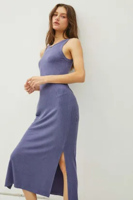 Basic Side Slit Tank Midi Dress