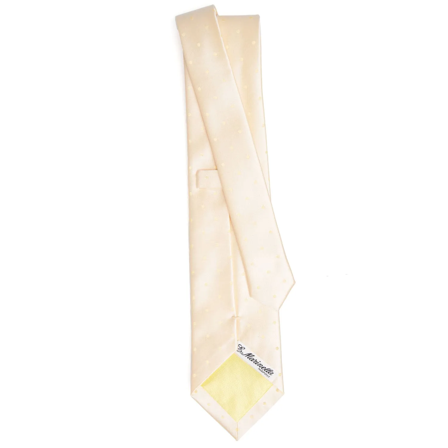 BEIGE CEREMONIAL SILK SATIN TIE