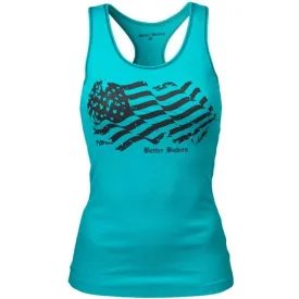 Better Bodies N.Y Rib T-Back - Aqua Blue