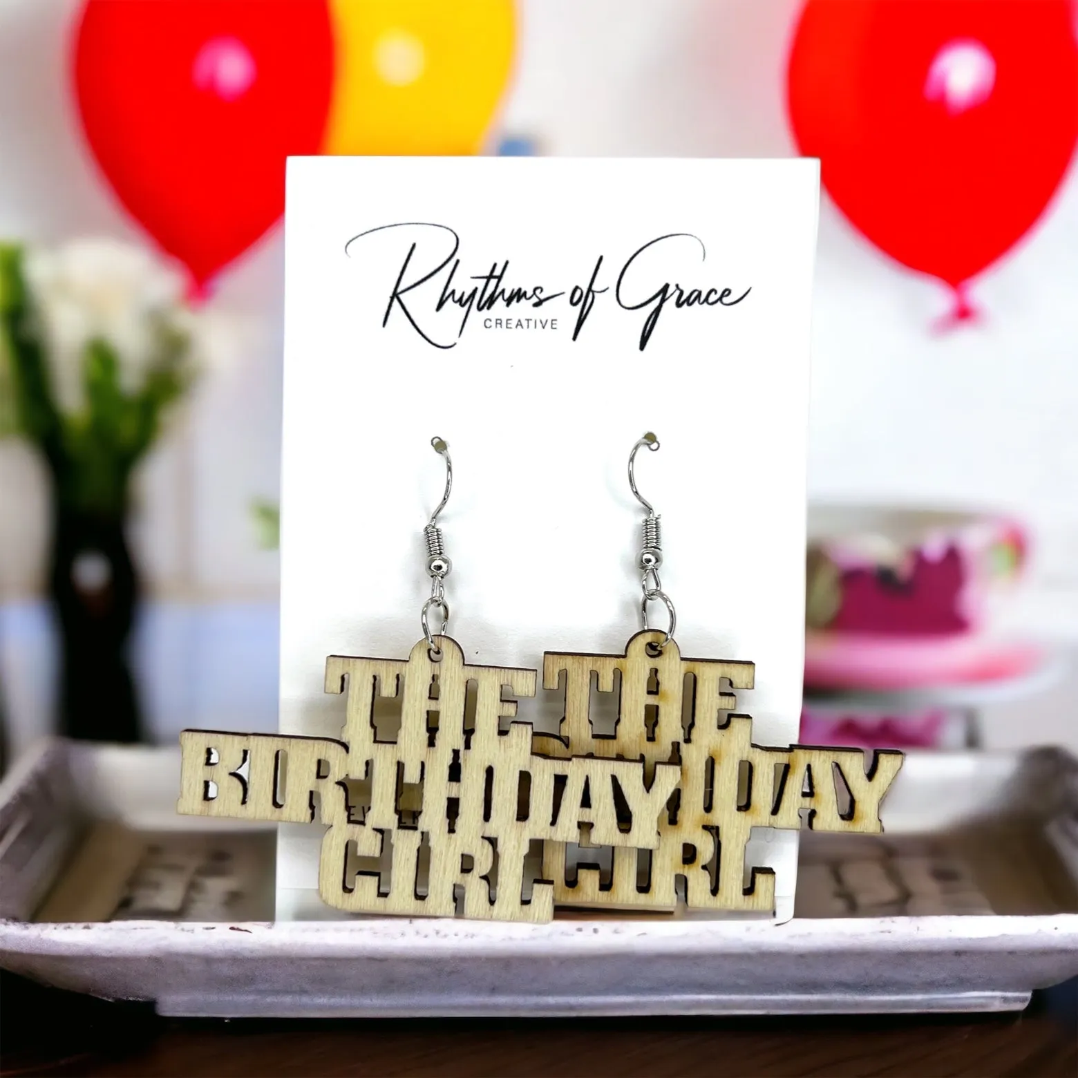 Birthday Girl Earrings - Birthday Accessories, Birthday Queen, Birthday Earrings, Happy Birthday