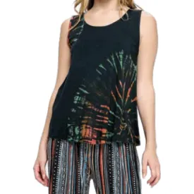 Black Rasta Tye-Dye Tank Top