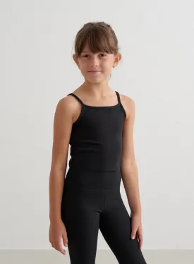 Black Young Sense Strap Singlet