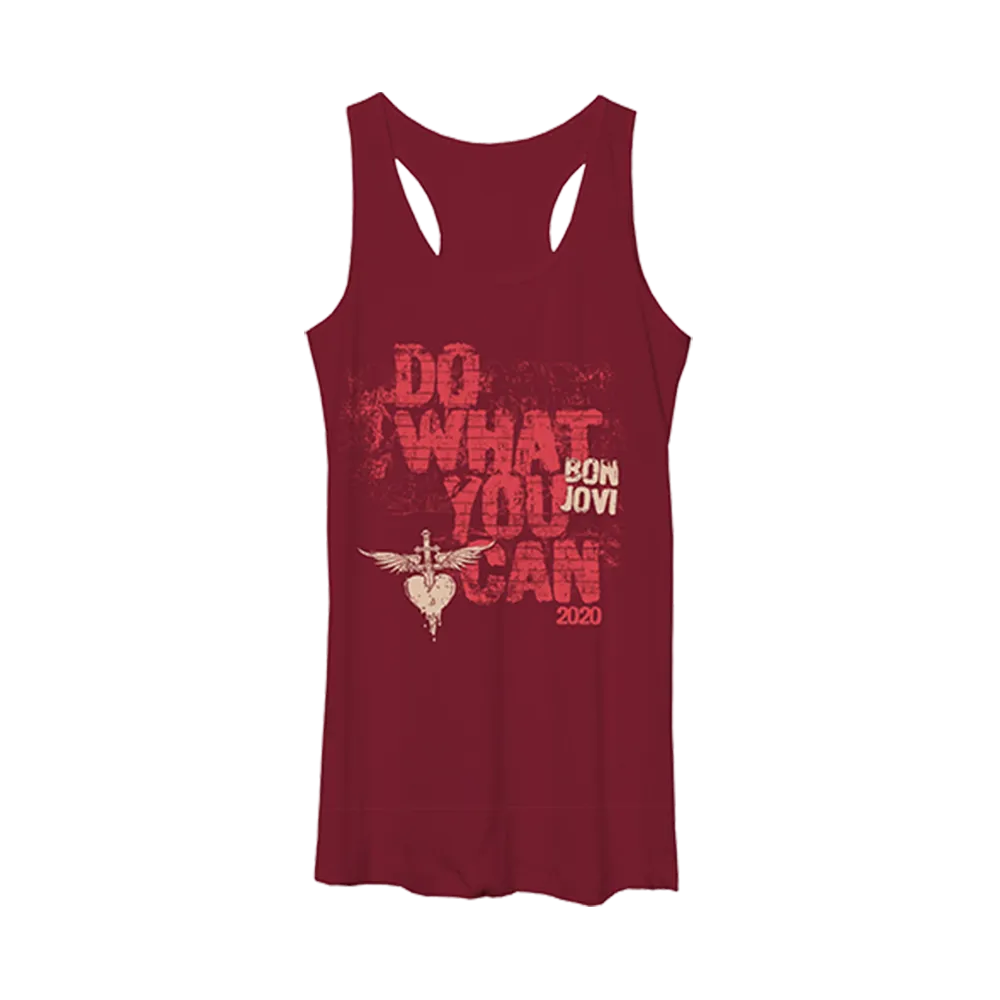 Bon Jovi Do What You Can Magenta Women's Racerback Tank