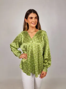 Charlotte Sparre Jammy Blouse - Cuppy Green