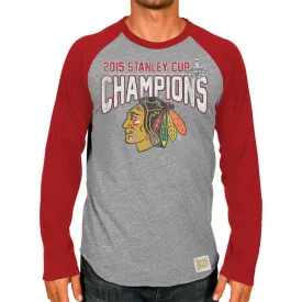 Chicago Blackhawks Retro Brand 2015 Stanley Cup Champions Long Sleeve T-Shirt