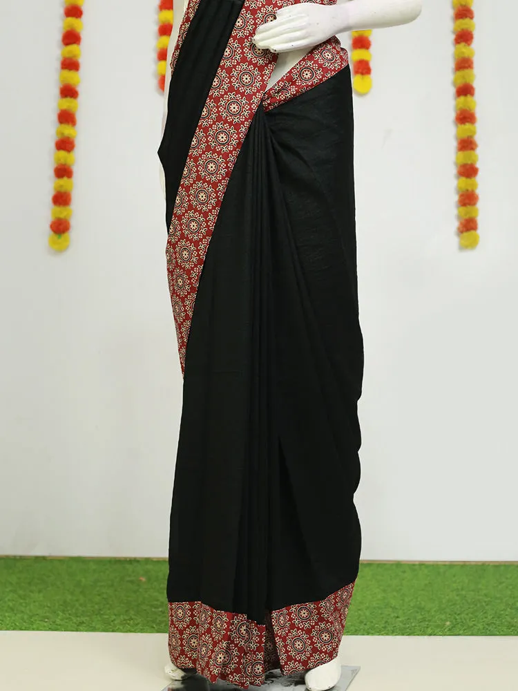 Fancy Georgette Saree - Ajrakh Print with Blouse