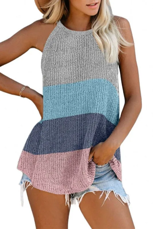 HIGH NECK KNIT TANK