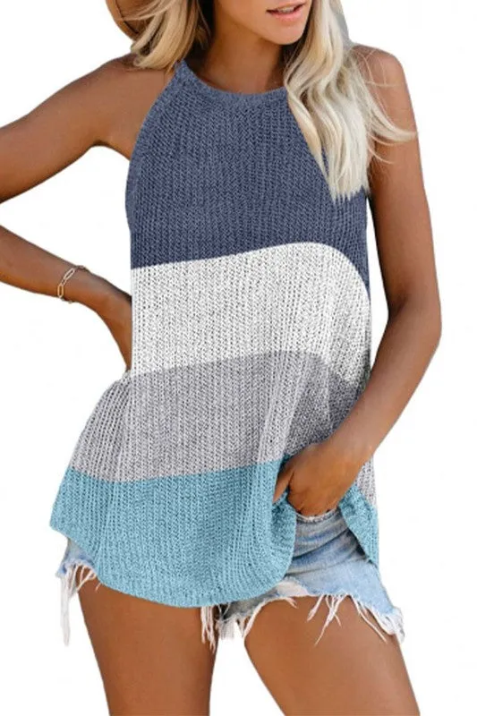 HIGH NECK KNIT TANK