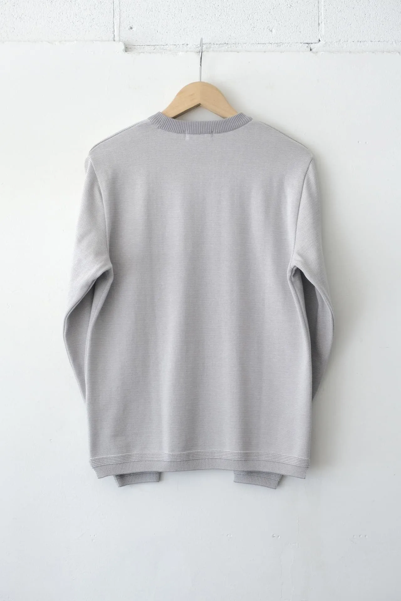 Knit Cotton Sweater - Gray Border