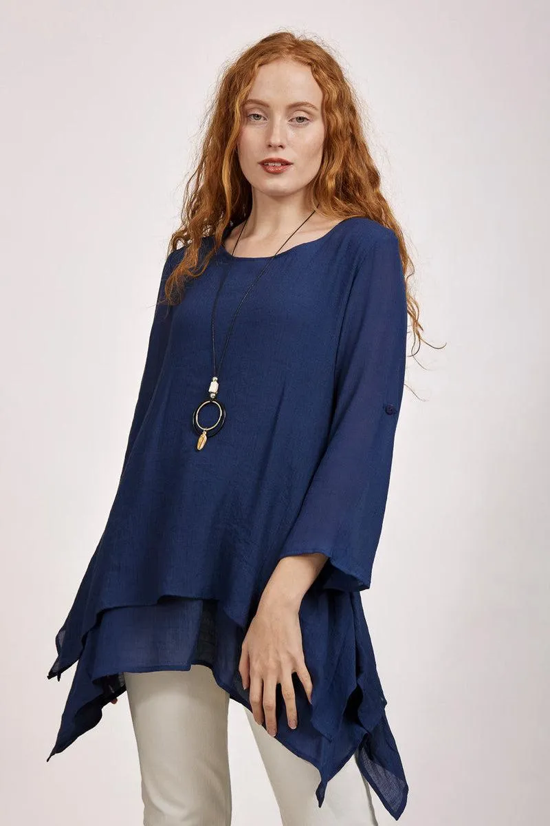 Layered Hanky Hem Top