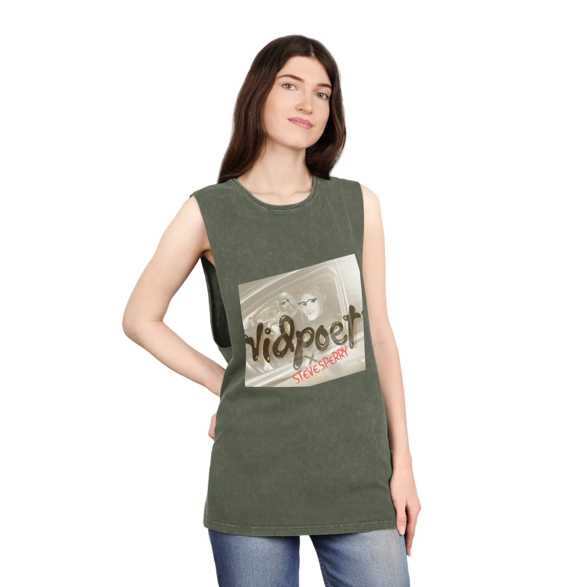 Liquid Leisure- vidpoet x Steve Sperry - Unisex Stonewash Tank Top