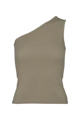 Ludmilla One Shoulder Top - Vetiver