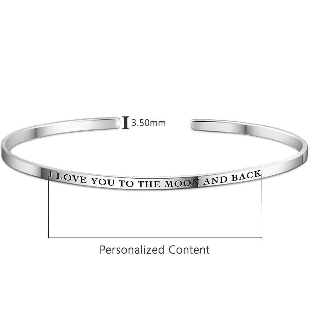 Personalize Your Name 3.5mm Cuff Bangle