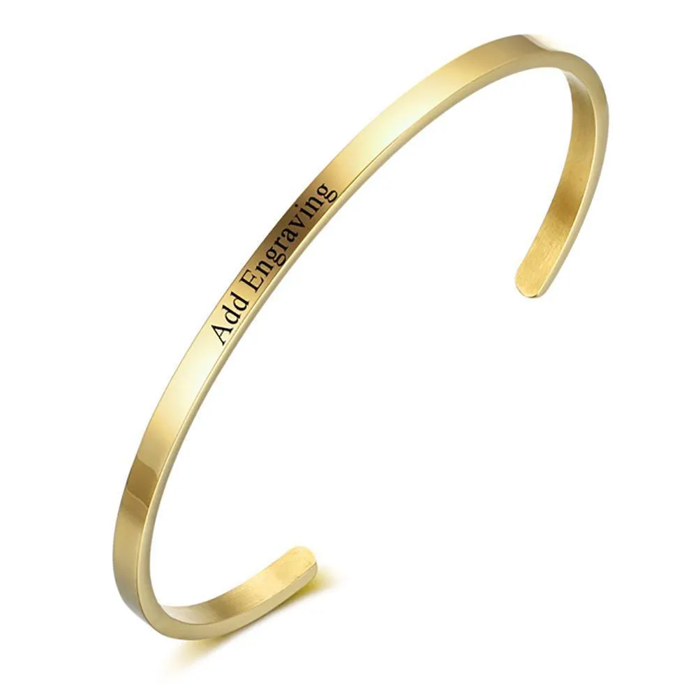 Personalize Your Name 3.5mm Cuff Bangle