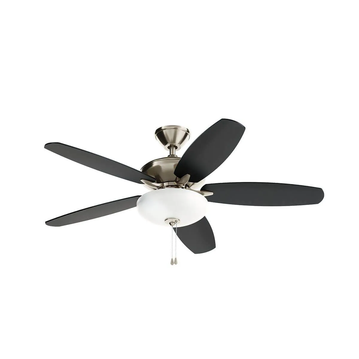 Renew Select 52 Inch Brushed Stainless Steel LED Ceiling Fan with Light Kit and Pull Chain