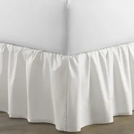 Ruffle White Cotton Bedskirt