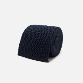 The Navy Harlow Knit Tie