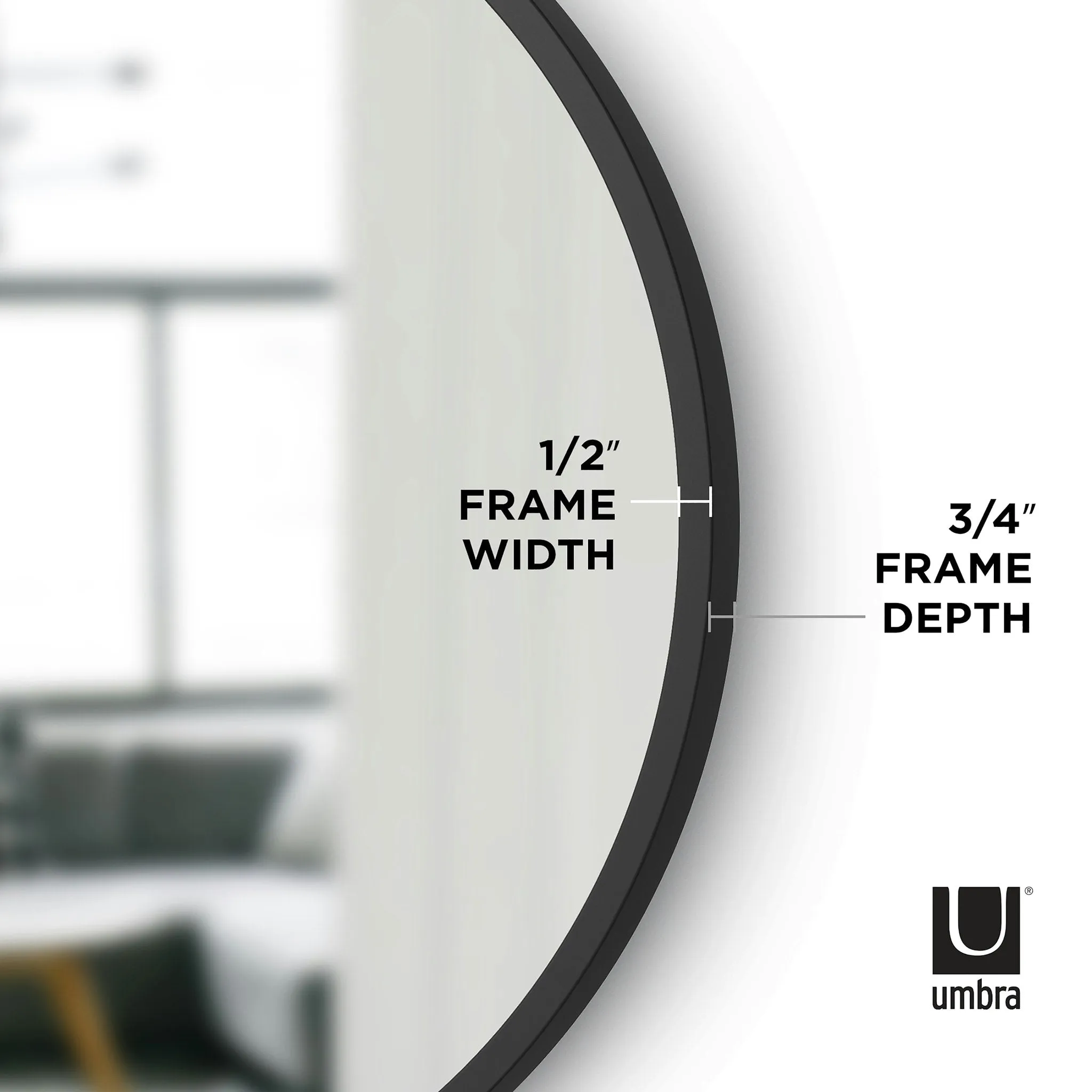 Umbra Hub Mirror Black 45cm