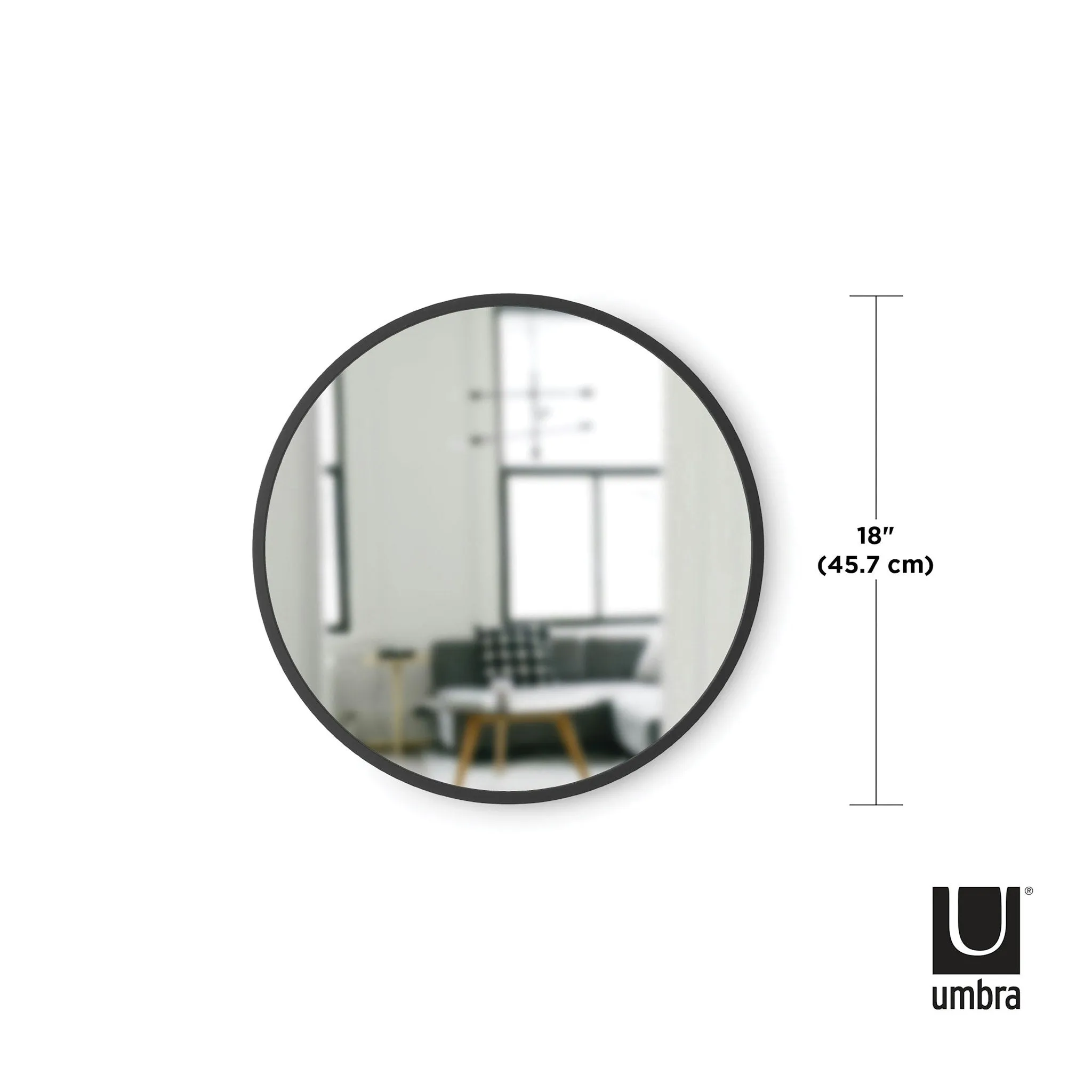 Umbra Hub Mirror Black 45cm